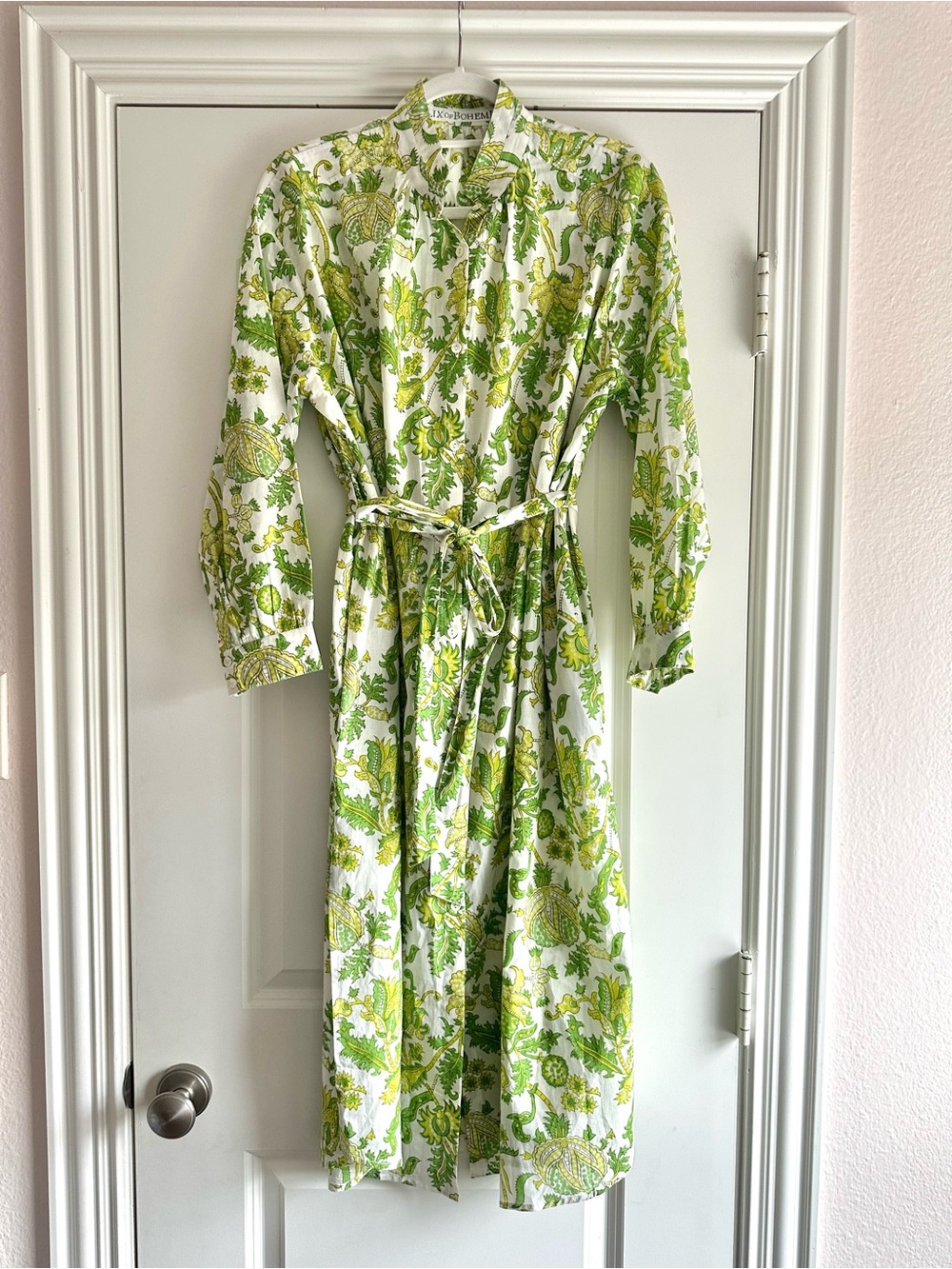 Alix Of Bohemia Sawyer Dress with Green Block Print